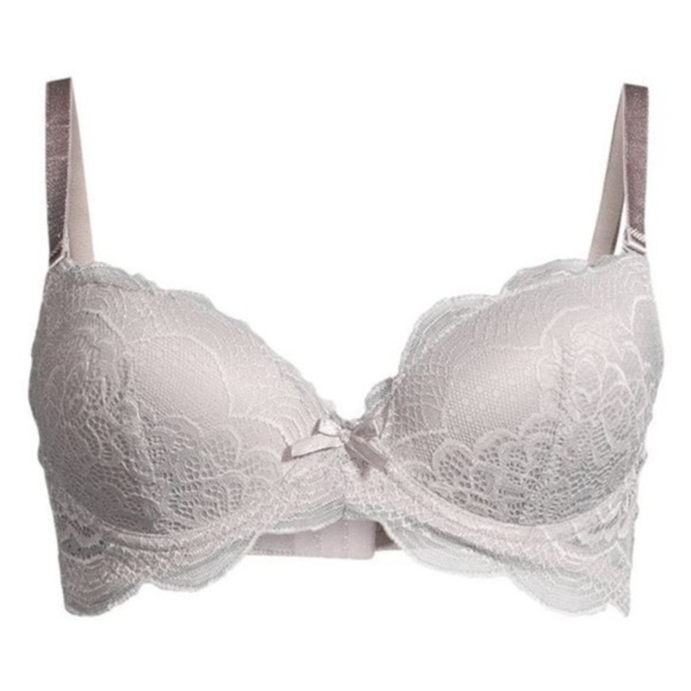 Rene Rofe lacy push-up bra taupe
